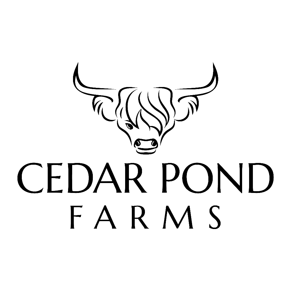 Cedar Pond Farms stacked vertical logo in black
