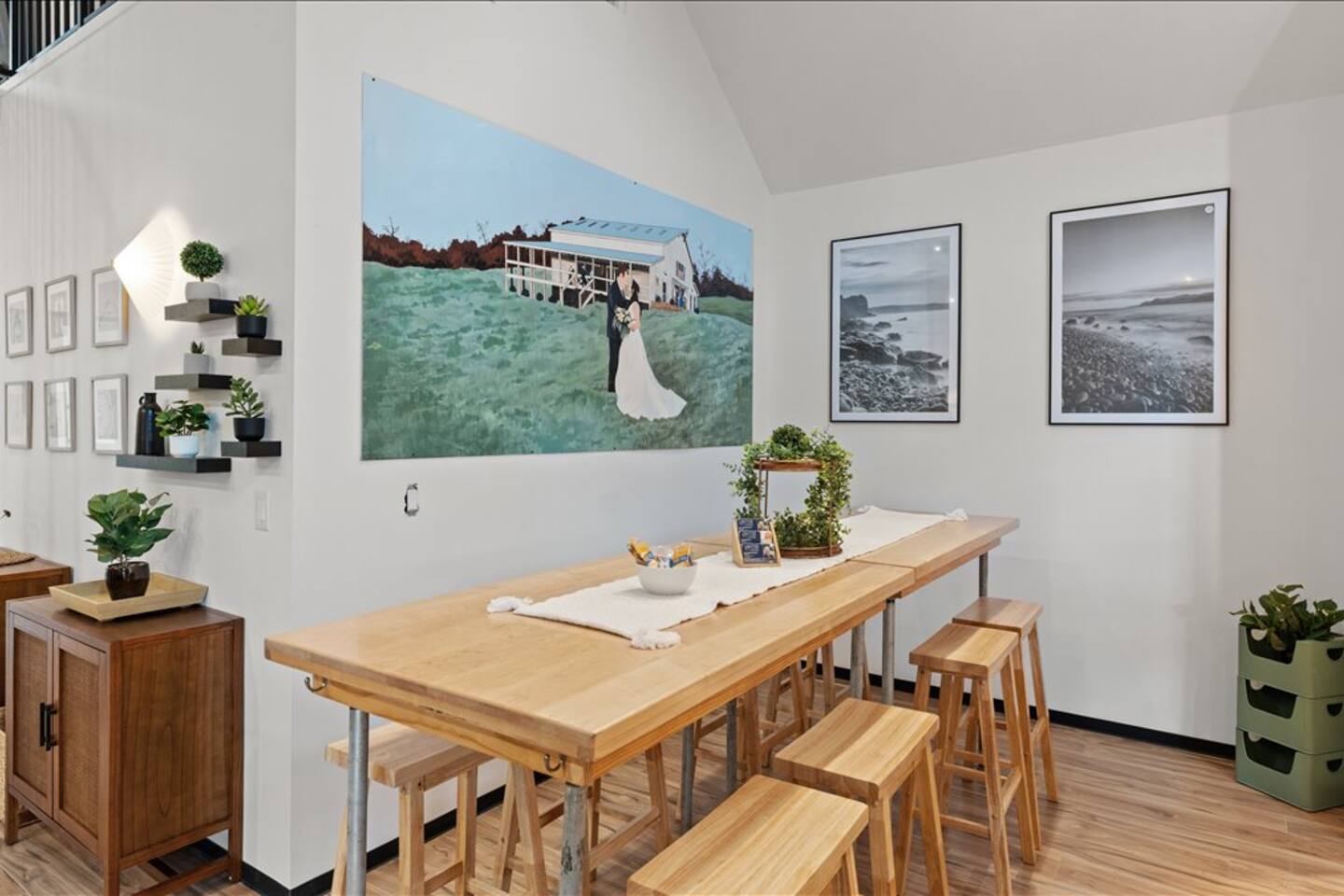 Barndo 1B at Cedar Pond Farms — three-bedroom barndominium lodging on the farm, with the Highland herd a short walk away.