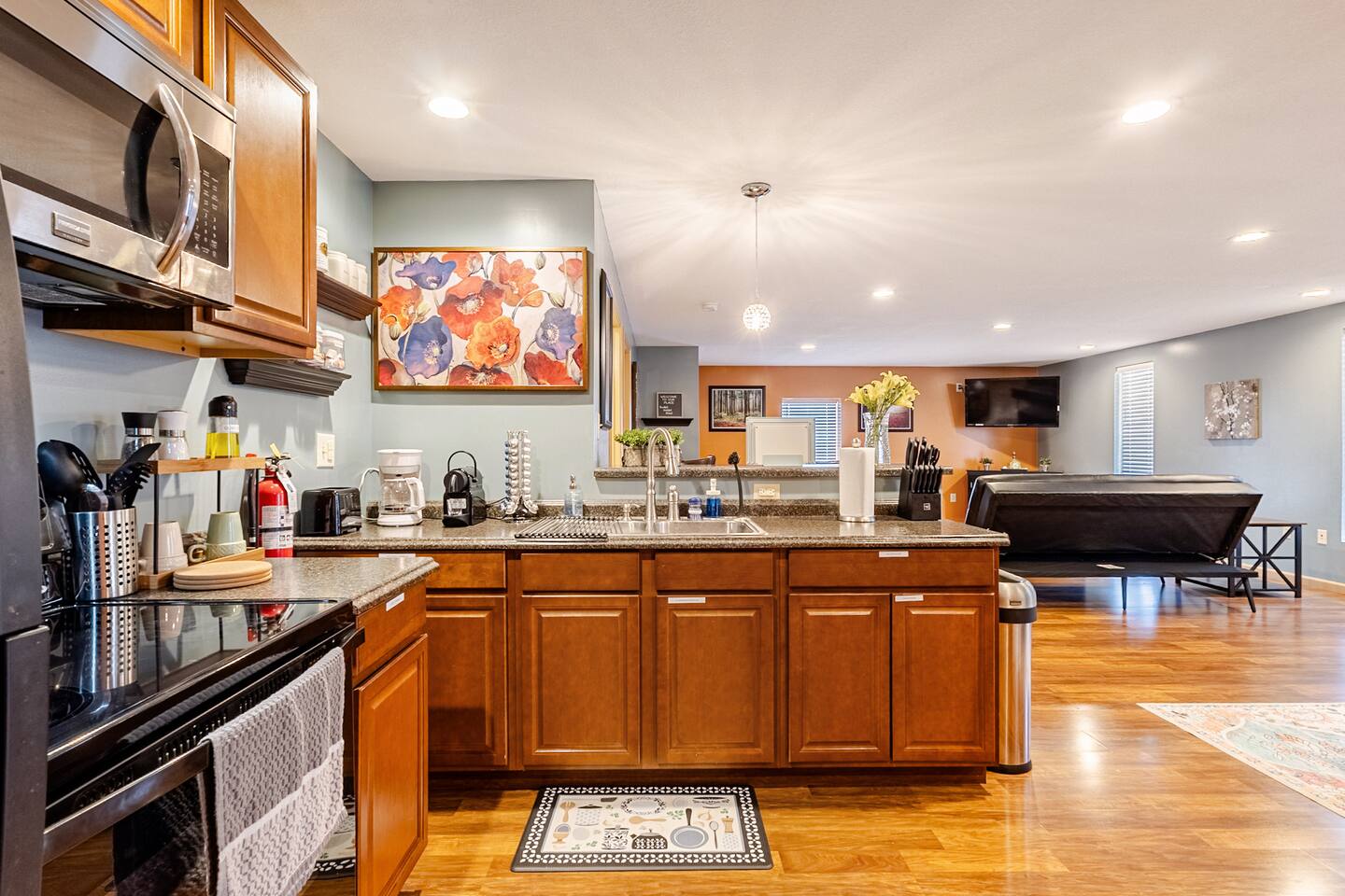 A look around Executive Apartment B, one of the European-style apartment stays guests book for a farm weekend in the Tennessee foothills near the Smokies.