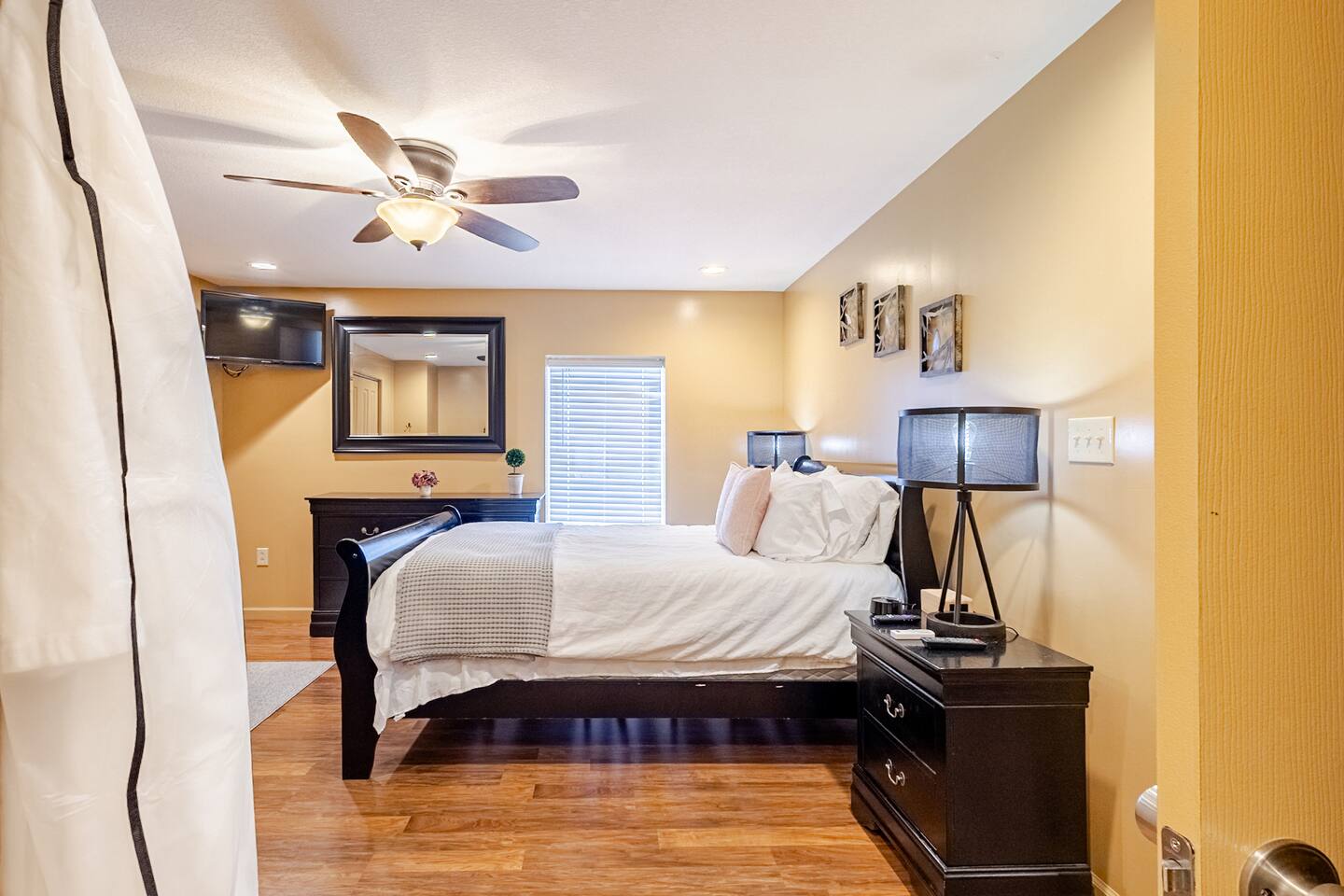 Executive Apartment B at Cedar Pond Farms in New Market — a European-style apartment on a working farm with Scottish Highland cattle.