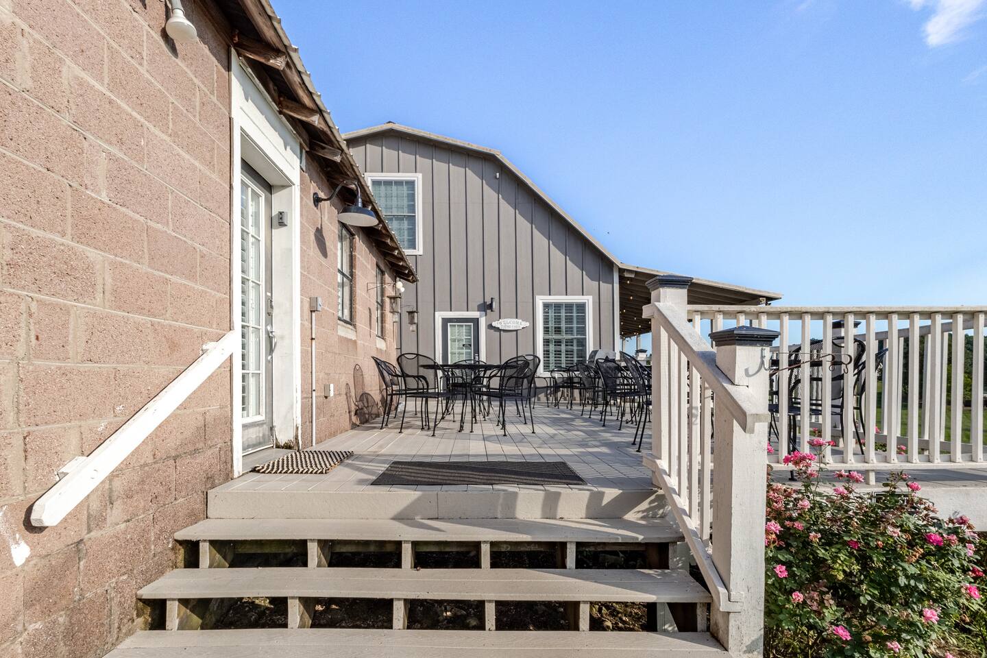 Inside Milkbarn Farm Stay, a converted Milkbarn farmhouse at Cedar Pond Farms — our fluffy Highland cow farm just outside the Smoky Mountains.